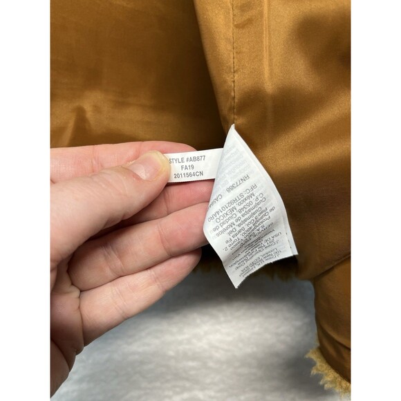 J Crew Jacket Womens M Honey Brown Chunky Fleece Bomber Teddy Minimalist - Picture 8 of 10